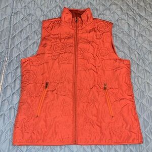 Orange Rose Embroidered Vest